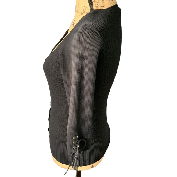 Guess Black Button Down Sweater Size XL - Picture 8 of 10